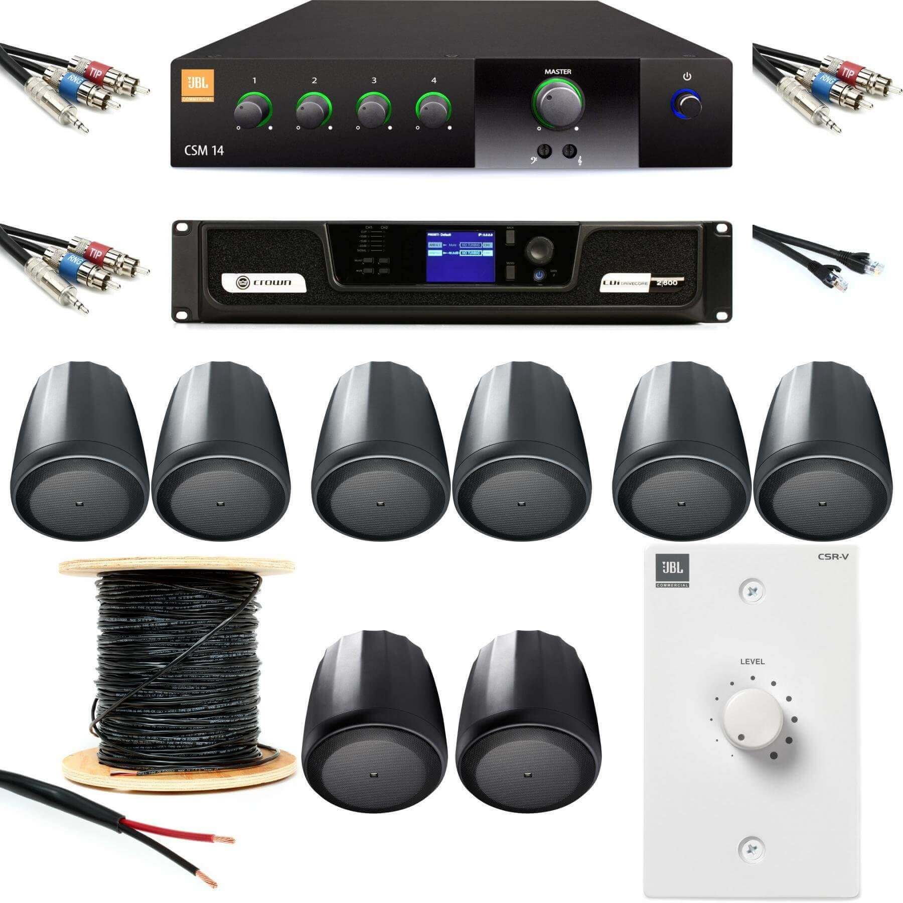Instalación de sistema de sonido comercial