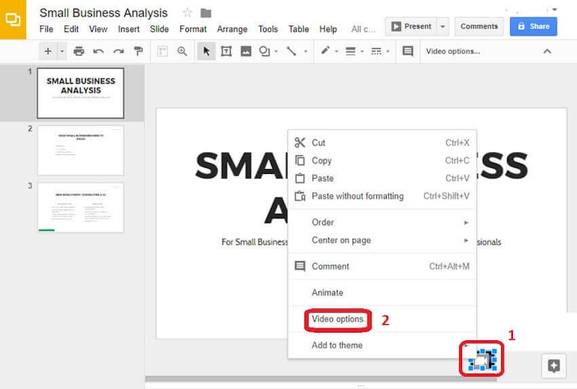 audio en diapositivas de google