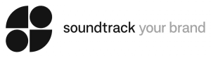 soundtrack your brand logo y nombre negro