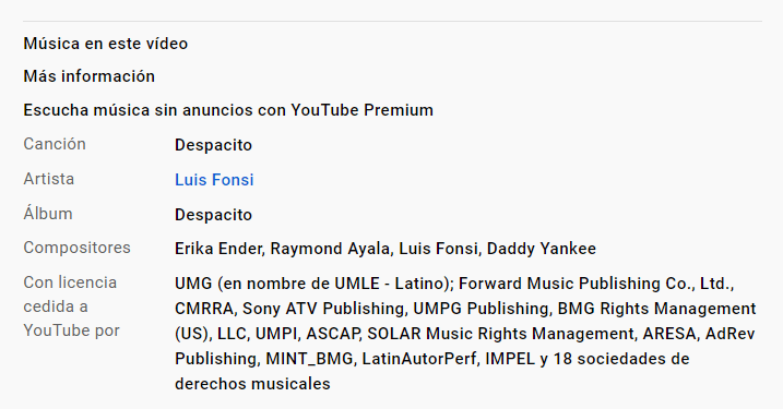 como averiguar que musica tiene derechos de autor copyright en youtube descripcion video